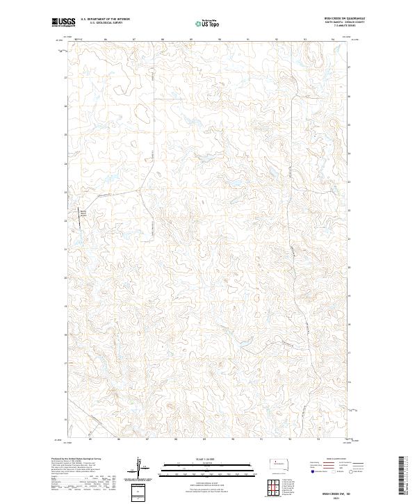 USGS Topographic Map – Irish Creek SW