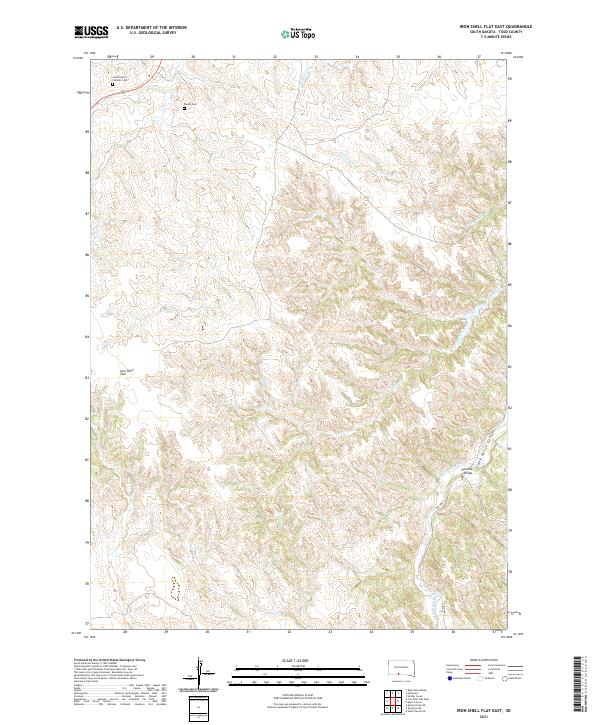 USGS Topographic Map – Iron Shell Flat East