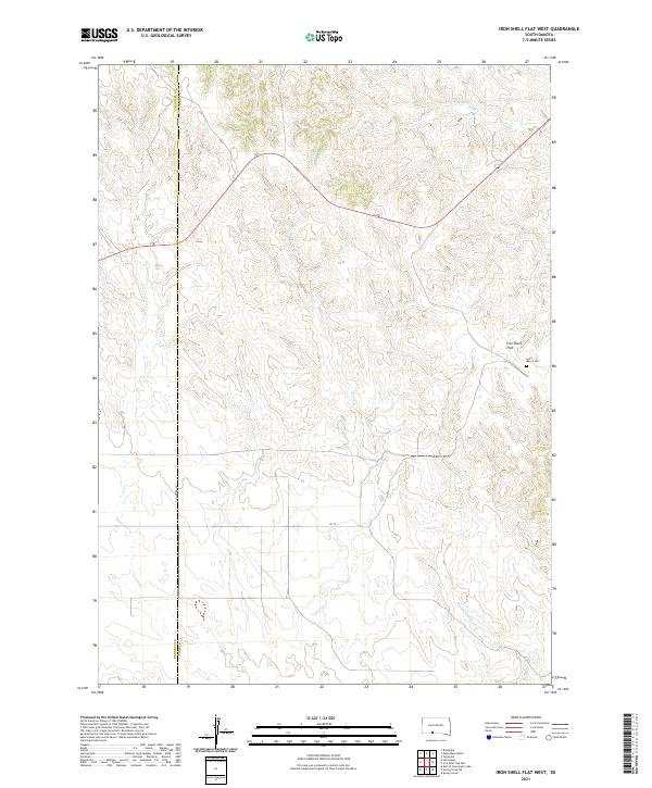 2021 Map of Iron Shell Flat West, 2021 Print