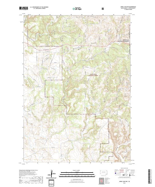 USGS Topographic Map – Jewel Cave NW