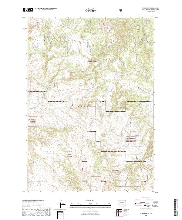 USGS Topographic Map – Jewel Cave SE