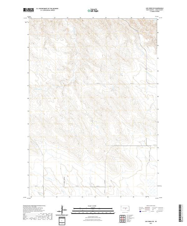 2021 Map of Joe Creek SW, 2021 Print