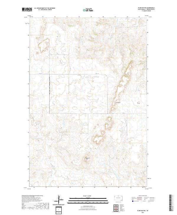 USGS Topographic Map – Kline Buttes