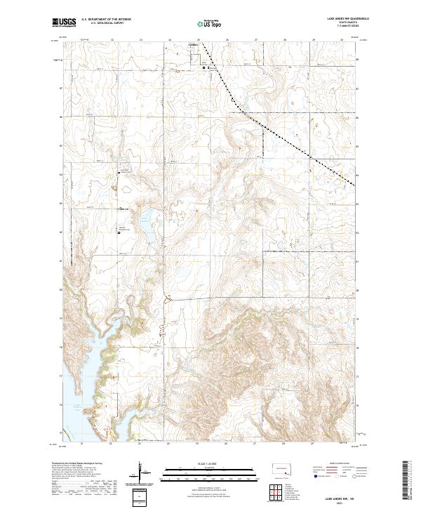 USGS Topographic Map – Lake Andes NW