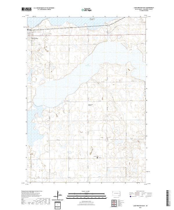 USGS Topographic Map – Lake Preston East