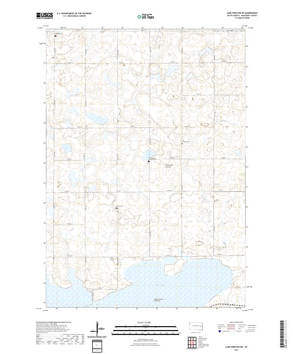 USGS Topographic Map – Lake Preston NE