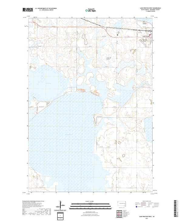 USGS Topographic Map – Lake Preston West