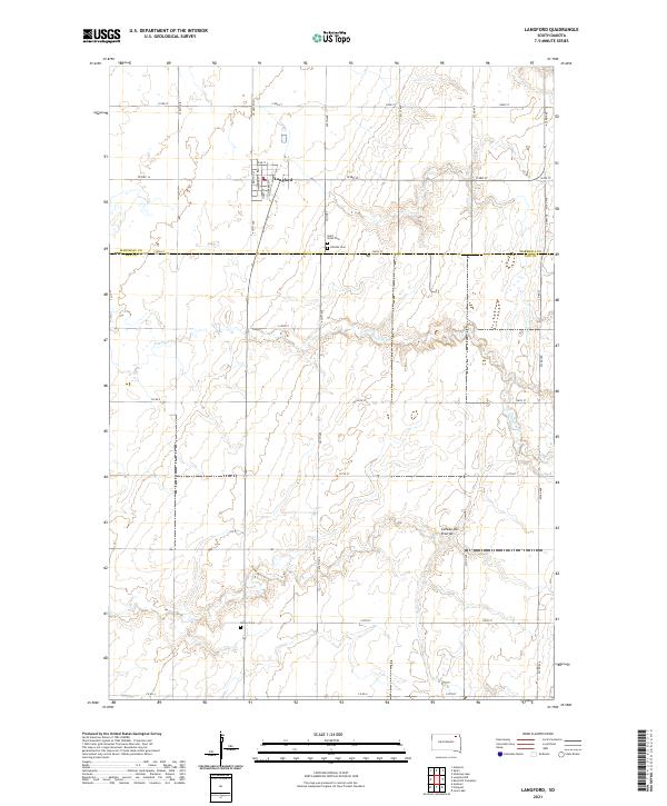 USGS Topographic Map – Langford