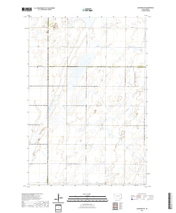 USGS Topographic Map – Langford SW