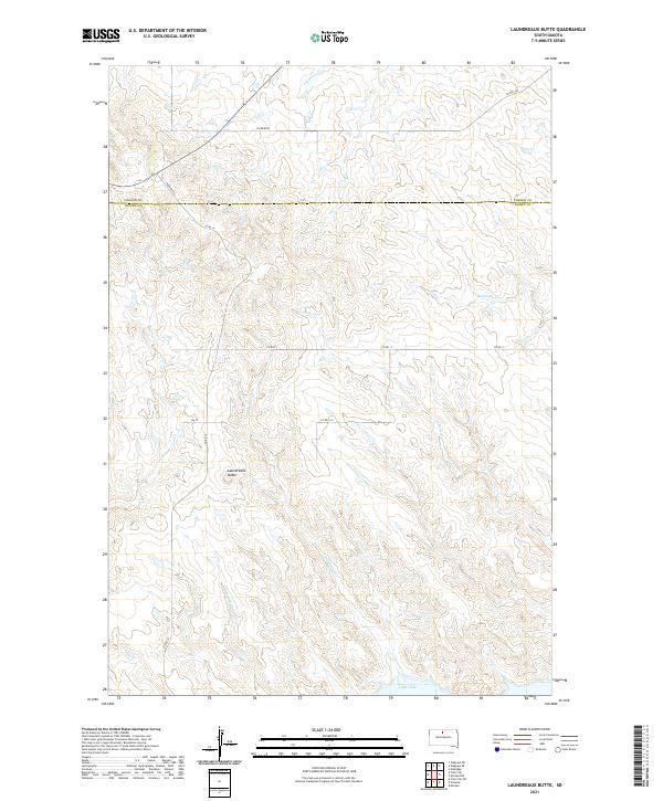 USGS Topographic Map – Laundreaux Butte