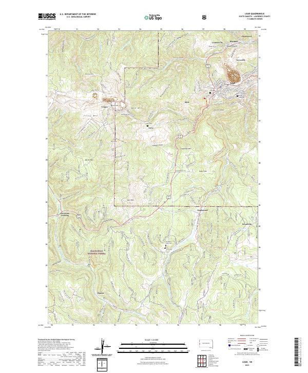 USGS Topographic Map – Lead