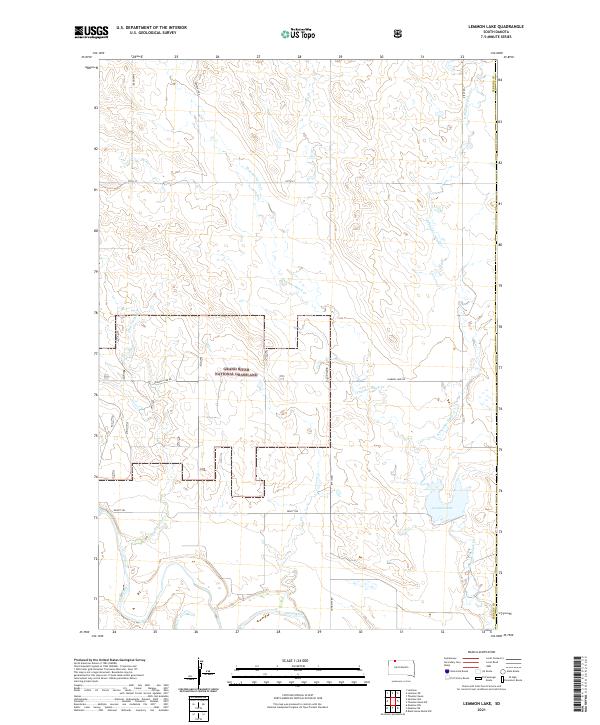 USGS Topographic Map – Lemmon Lake