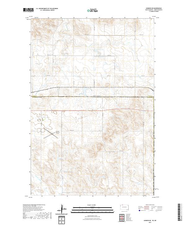 USGS Topographic Map – Lemmon NE