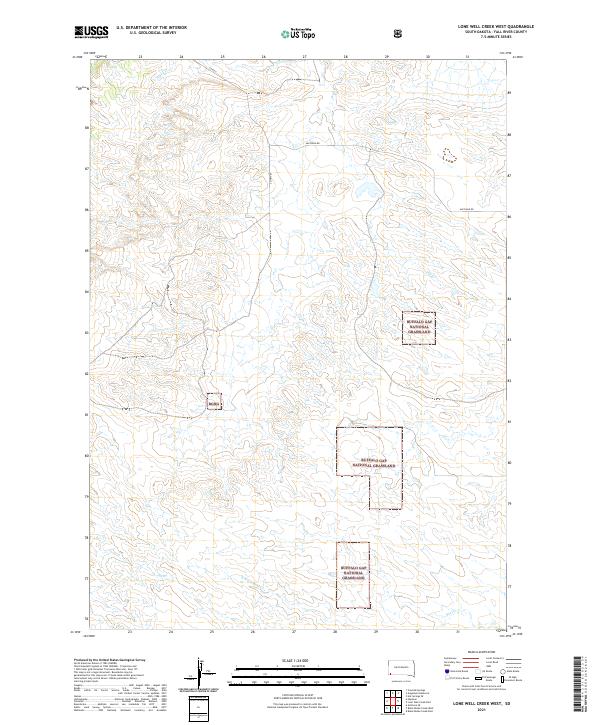 USGS Topographic Map – Lone Well Creek West