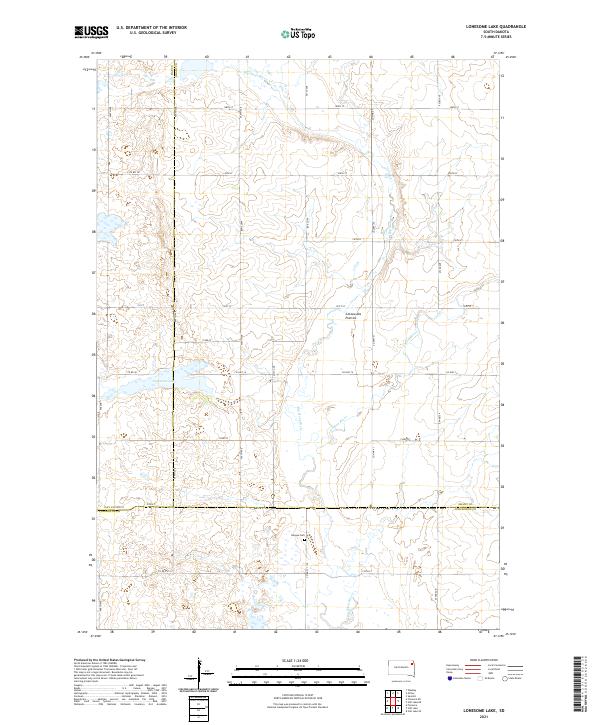 USGS Topographic Map – Lonesome Lake