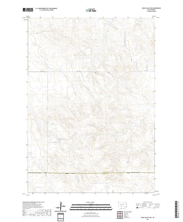 2021 Map of Long Valley NW, 2021 Print
