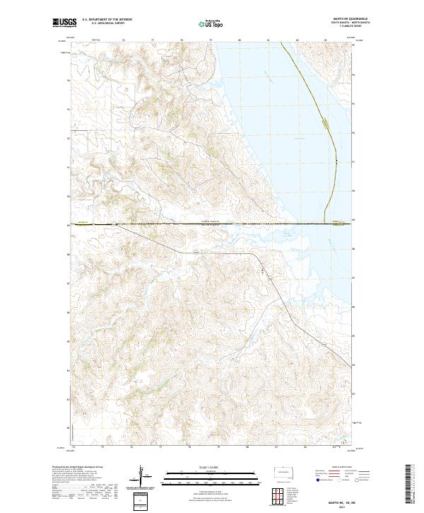USGS Topographic Map – Mahto NE