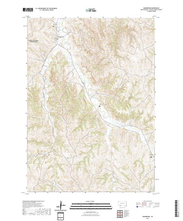 USGS Topographic Map – Manderson