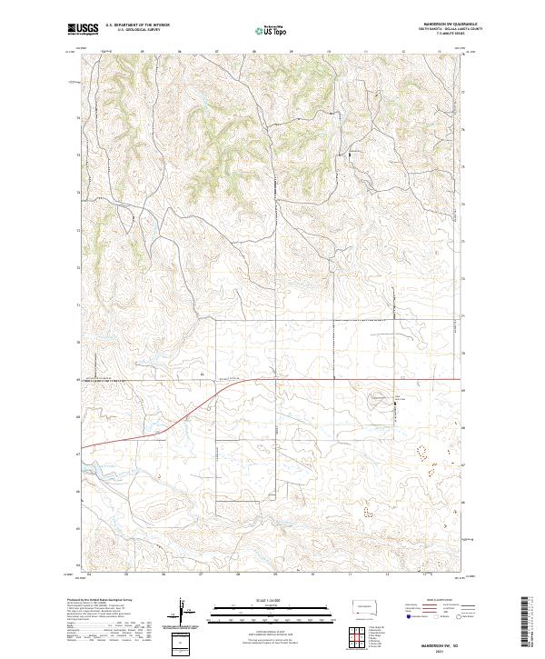 USGS Topographic Map – Manderson SW