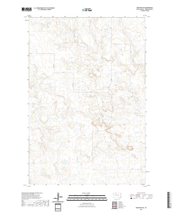 2021 Map of McIntosh SW, 2021 Print