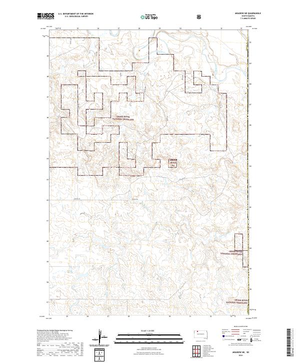 USGS Topographic Map – Meadow NE