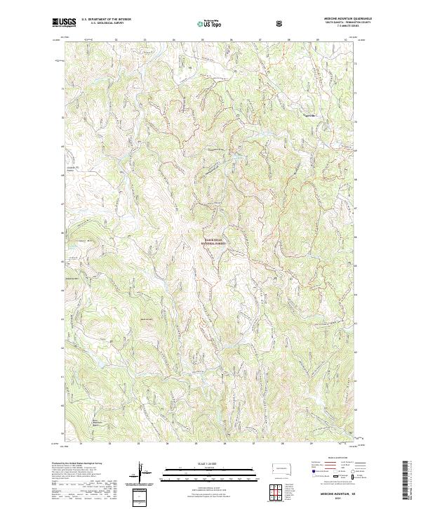 USGS Topographic Map – Medicine Mountain