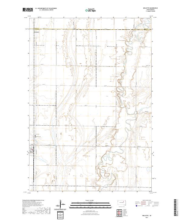 USGS Topographic Map – Mellette