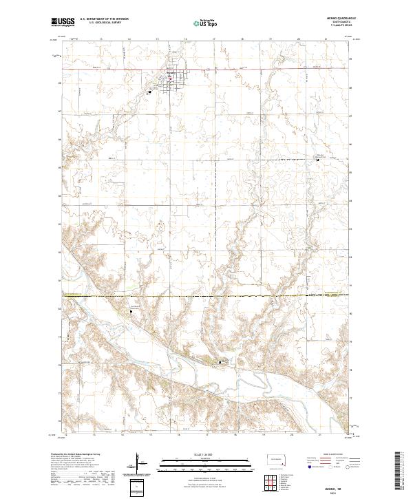 USGS Topographic Map – Menno