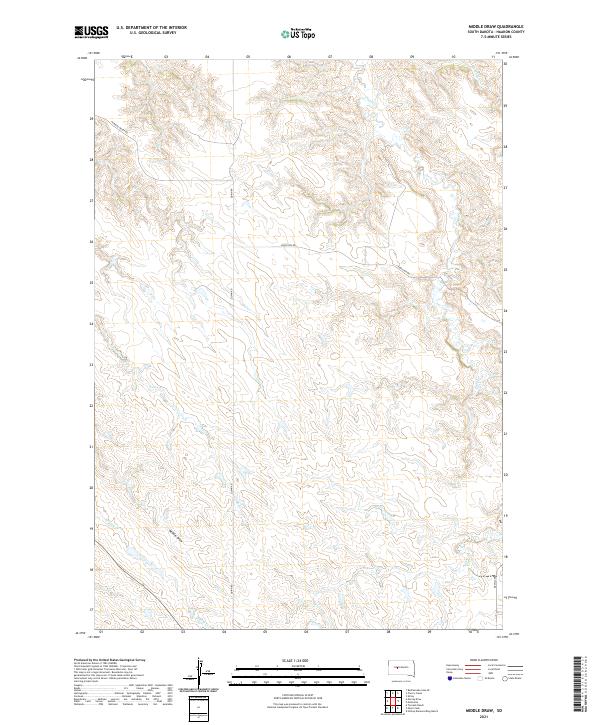 2021 Map of Middle Draw, 2021 Print