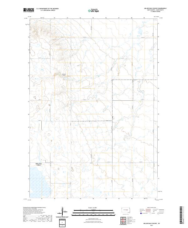 USGS Topographic Map – Miller Dale Colony