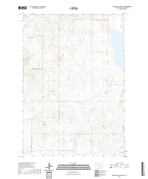 USGS Topographic Map – Miller Dale Colony SW
