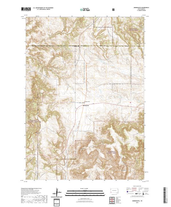 USGS Topographic Map – Minnekahta