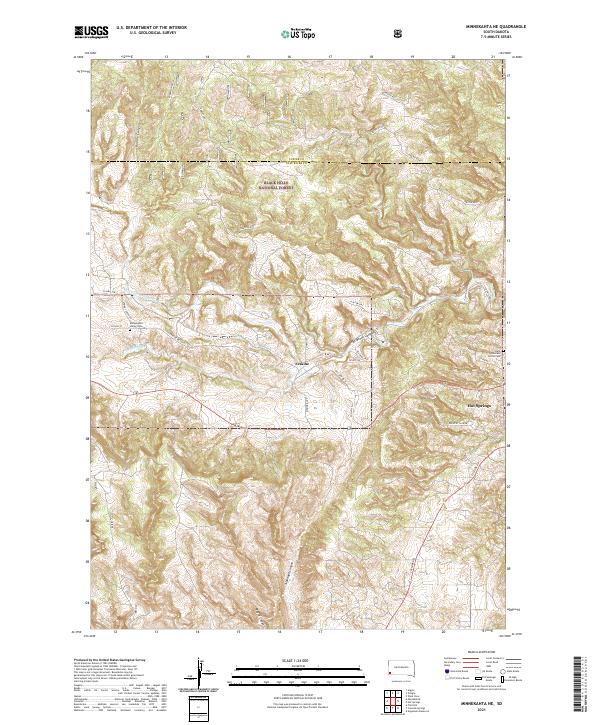 USGS Topographic Map – Minnekahta NE