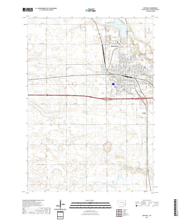 USGS Topographic Map – Mitchell