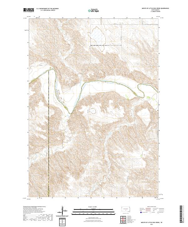 USGS Topographic Map – Mouth of Little Dog Creek