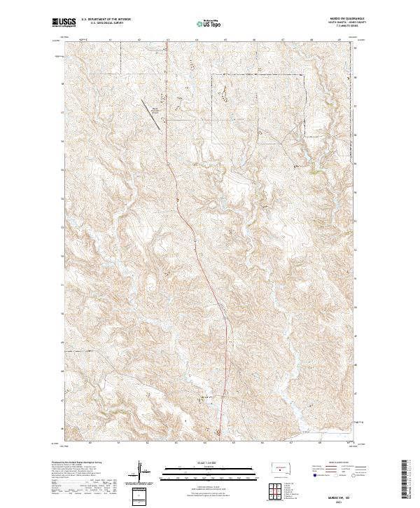 USGS Topographic Map – Murdo SW