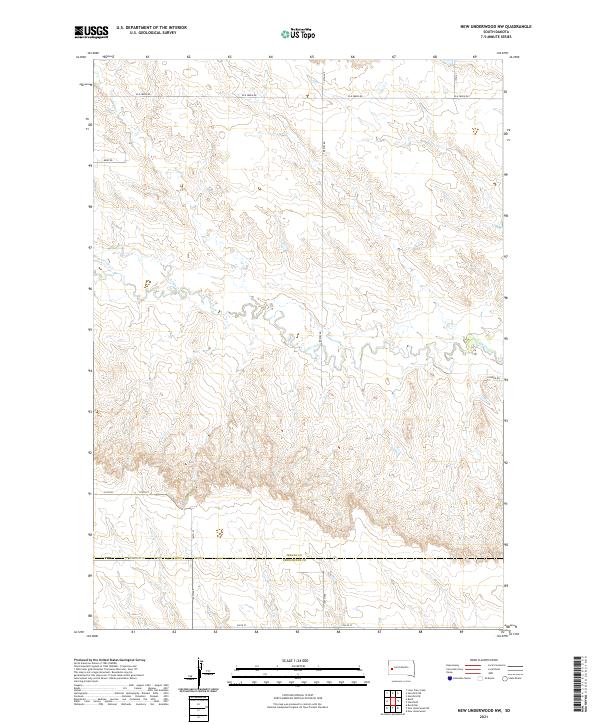 USGS Topographic Map – New Underwood NW