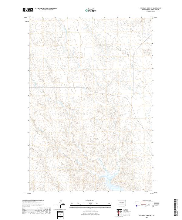 USGS Topographic Map – No Heart Creek NE