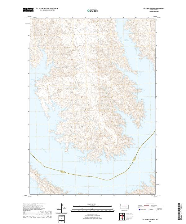 USGS Topographic Map – No Heart Creek SE