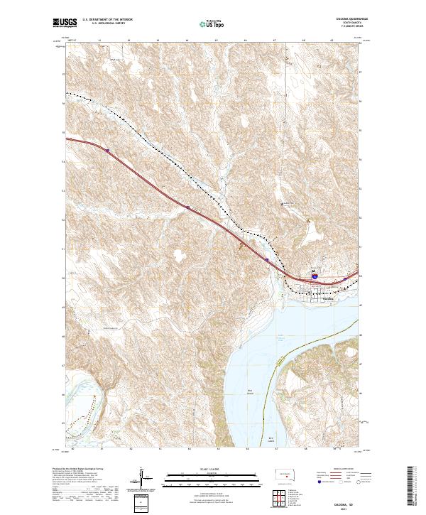 USGS Topographic Map – Oacoma