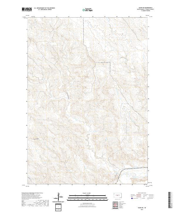 USGS Topographic Map – Oahe SW