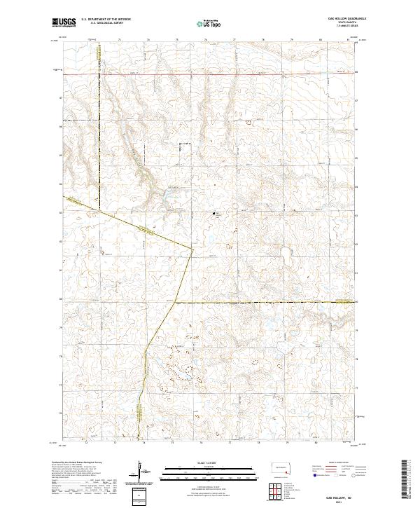 USGS Topographic Map – Oak Hollow
