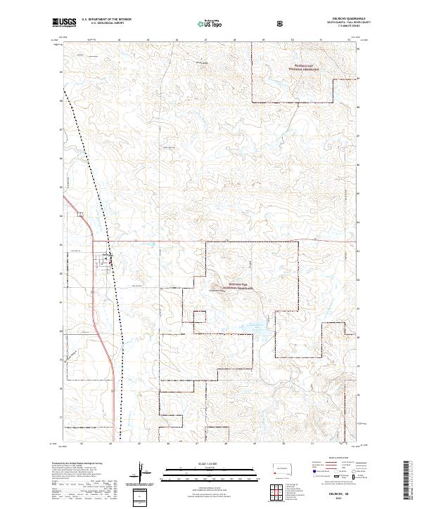 USGS Topographic Map – Oelrichs