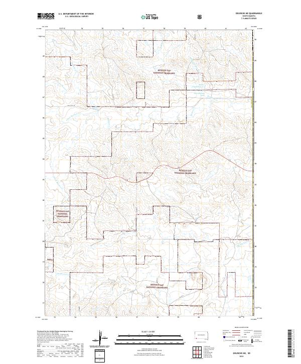 USGS Topographic Map – Oelrichs NE