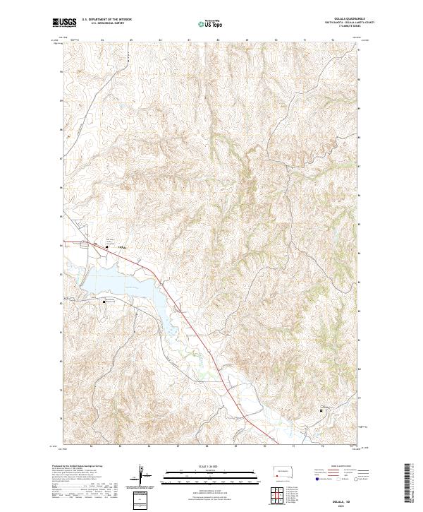 USGS Topographic Map – Oglala