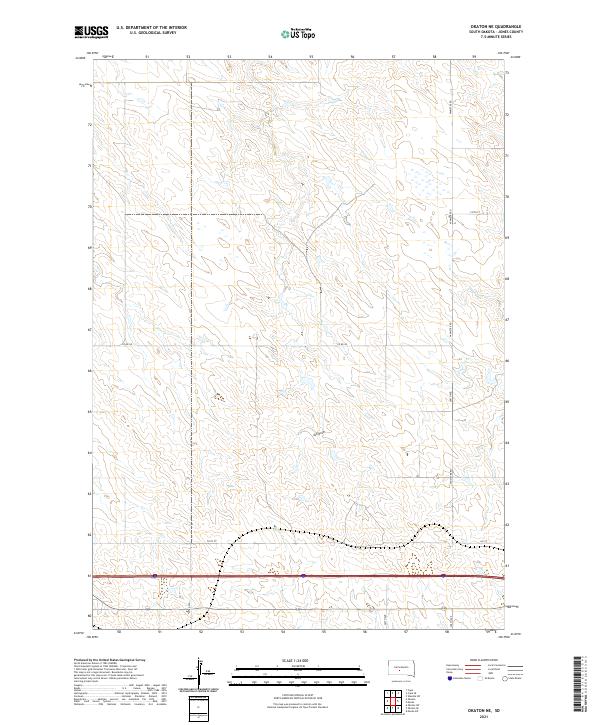 USGS Topographic Map – Okaton NE