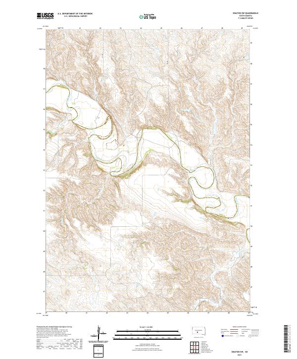USGS Topographic Map – Okaton SW