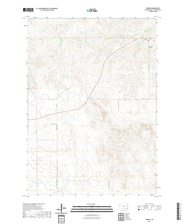 USGS Topographic Map – Okreek