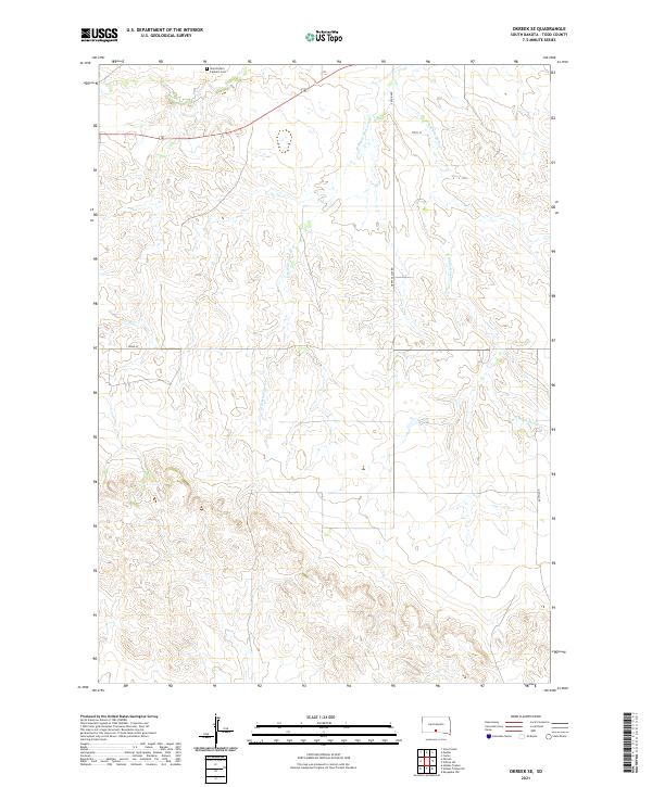 USGS Topographic Map – Okreek SE