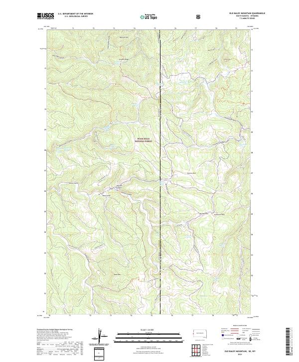 USGS Topographic Map – Old Baldy Mountain